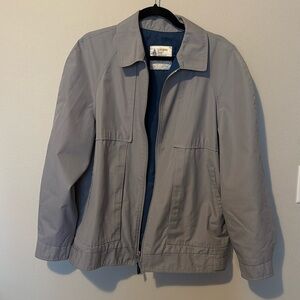 Vintage London Fog Jacket Size 42 Reg Grey Waterproof Mayerial Zipper EUC Mens